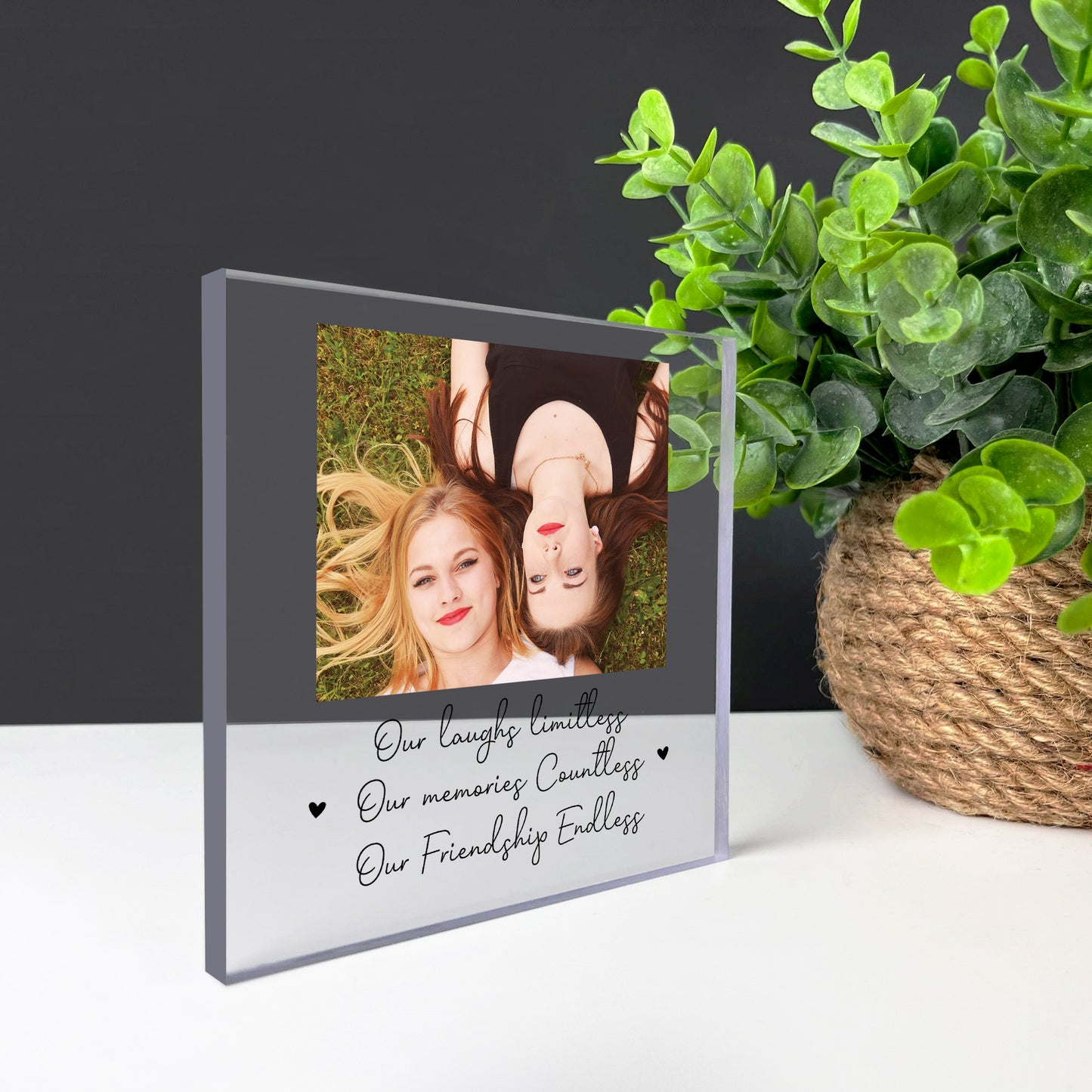 Best Friend Quote Personalised Photo Block Friendship Gift