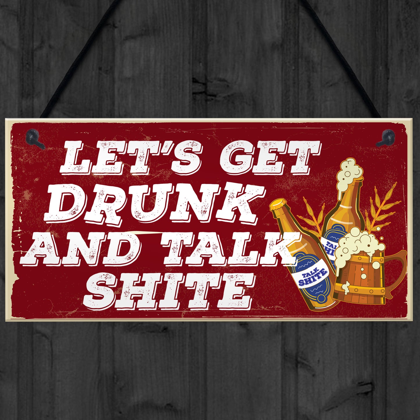 Funny Alcohol Sign Man Cave Home Bar Pub Hanging Plaque Vodka
