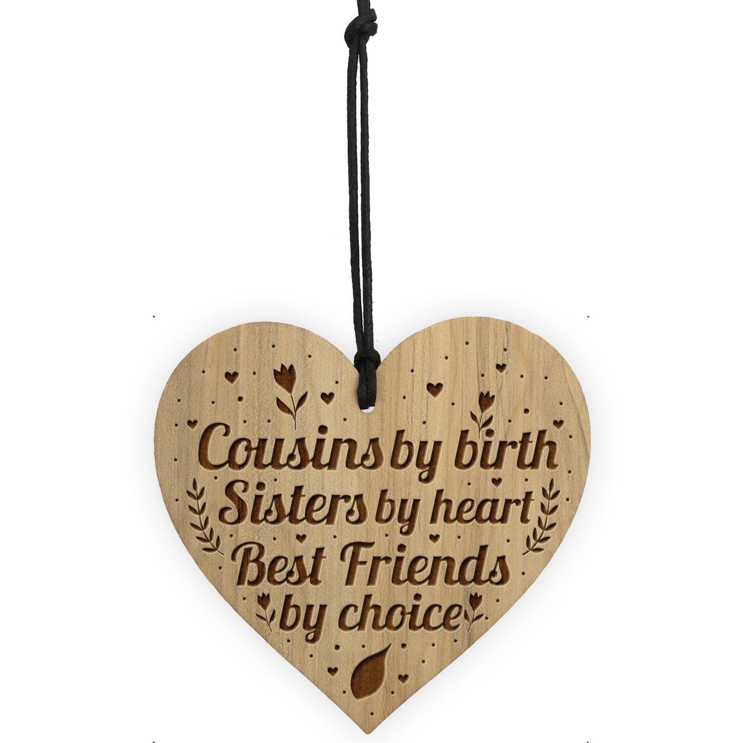 Cousin Gifts Sister Best Friend Gift Engraved Heart Birthday