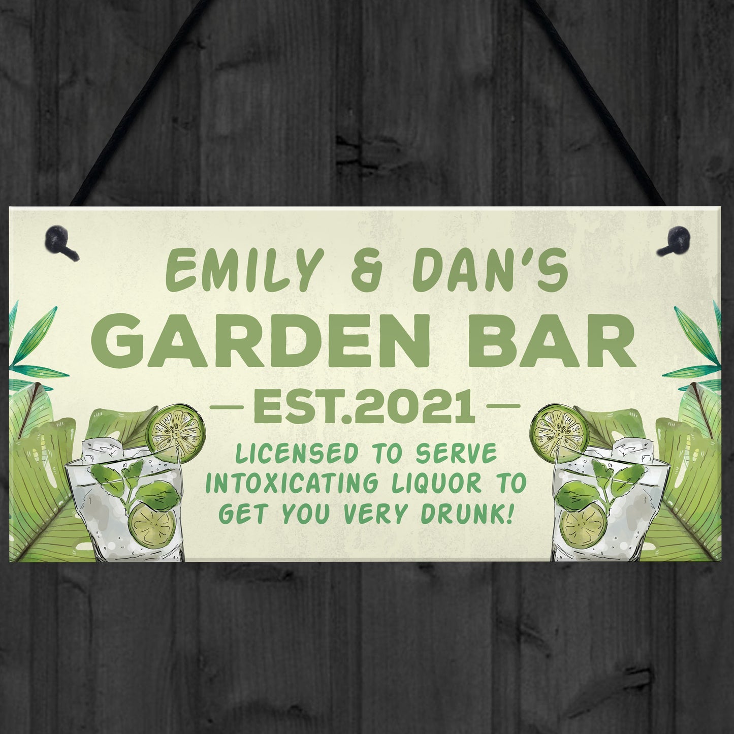 Bar Signs For Home Bar Personalised Garden Sign Any Name Funny