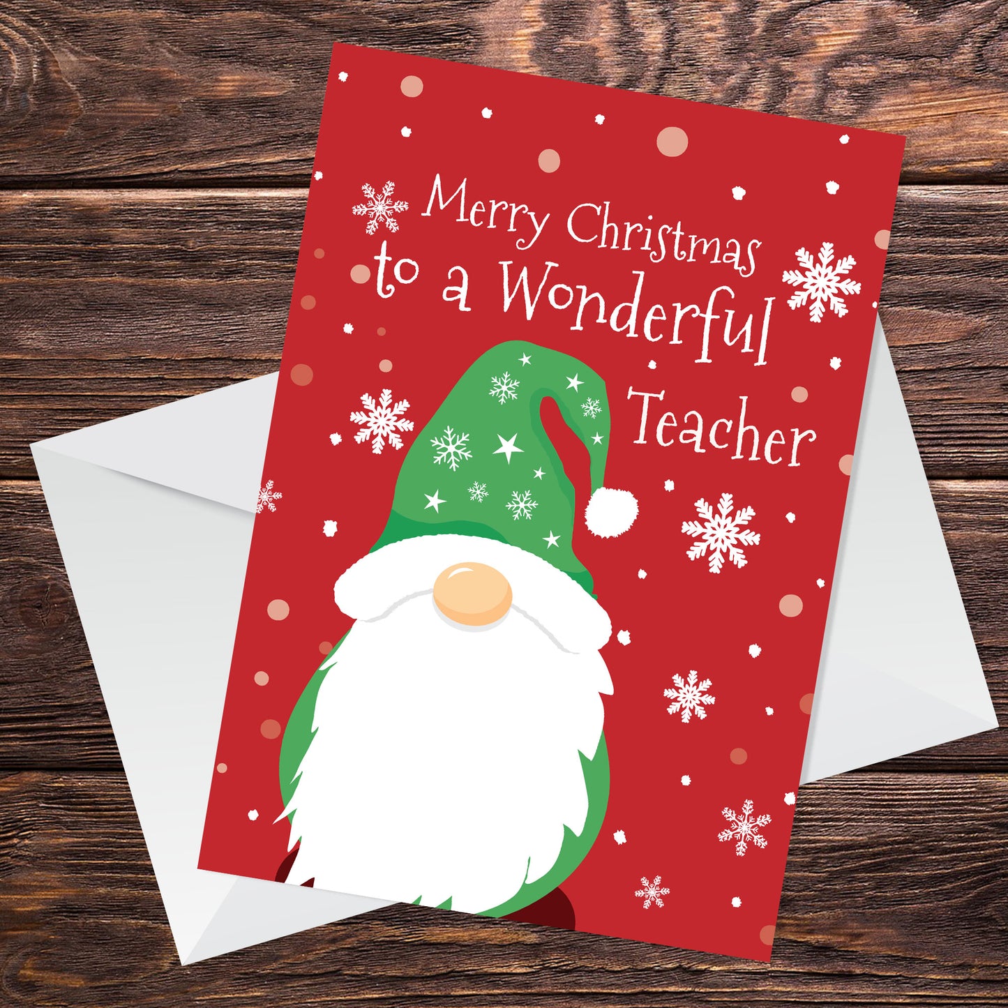 Childrens Kids Christmas Card For Teacher Thank You Cards