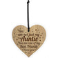 Auntie Birthday Card Engraved Heart Auntie Christmas Present