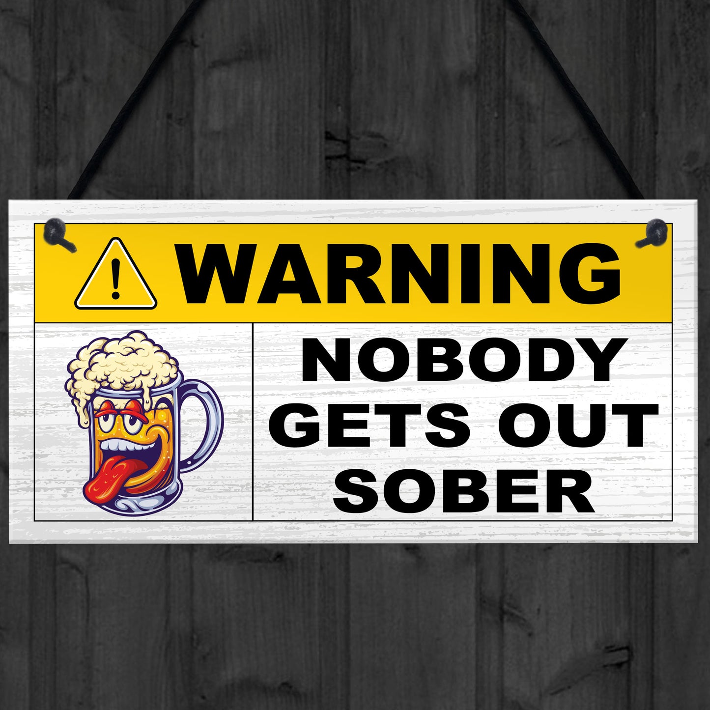 Nobody Gets Out Sober Funny Man Cave Sign Bar Signs And Plaques