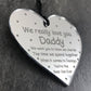 Daddy Gifts For Fathers Day Birthday Dad Poem Engraved Heart