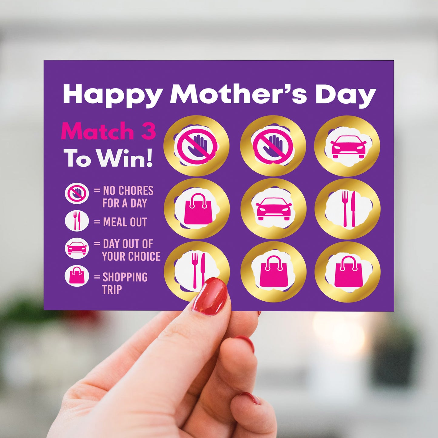 Surprise Mothers Day Gift Mother's Day Scratch Card for Mum Card