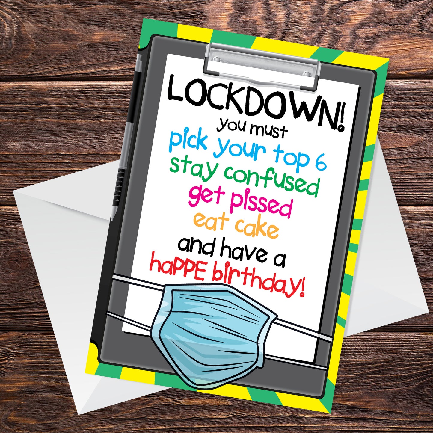 Funny Birthday Card For Men Women Lockdown Card For Him Her