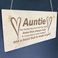 Auntie Gifts Aunt Aunty Birthday Christmas Gifts Wood Sign Gift