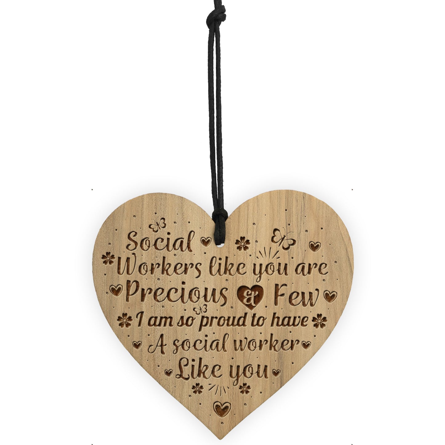 Social Worker Thank You Gifts Engraved Heart Birthday Christmas