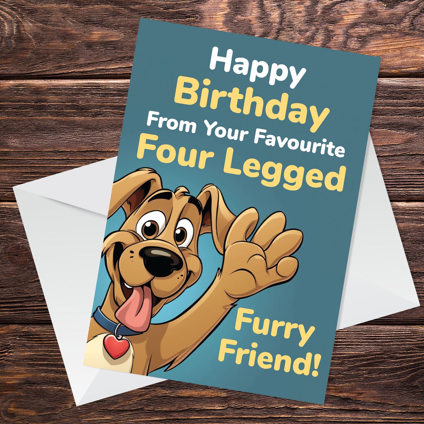 Funny Birthday Card From The Dog Novelty Dog Mum and Dad