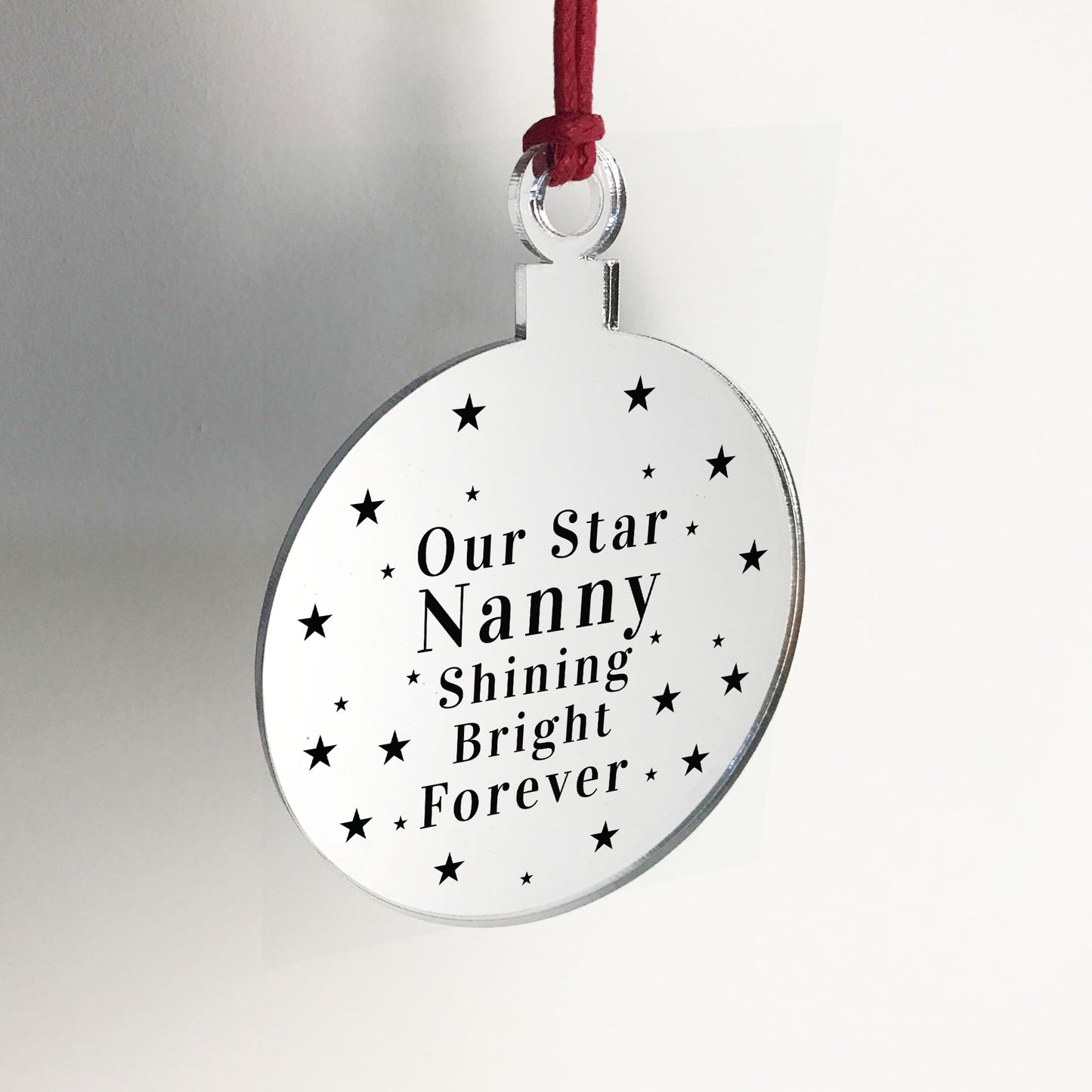 Rememberance Christmas Tree Bauble Beautiful Nanny Memorial Gift