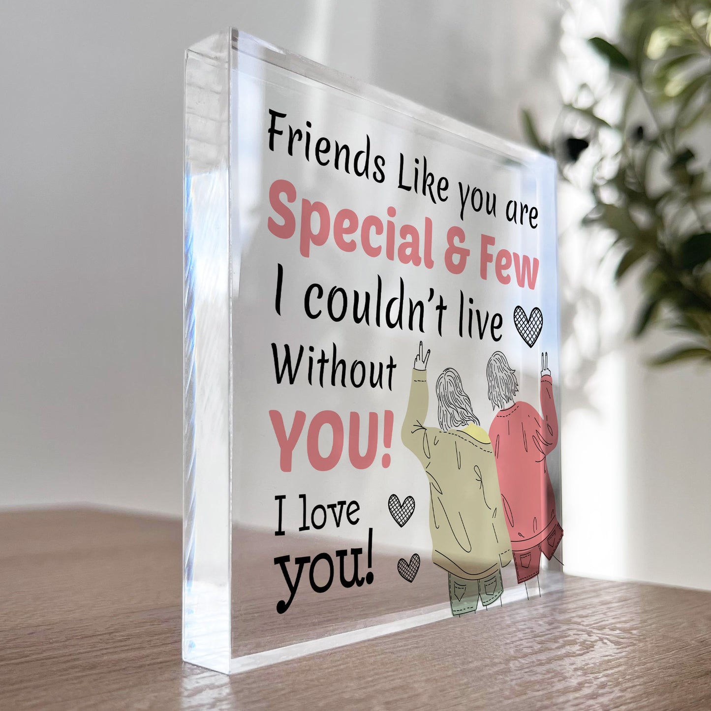 Christmas Gift for Friend Acrylic Plaque Best Friend Friendship
