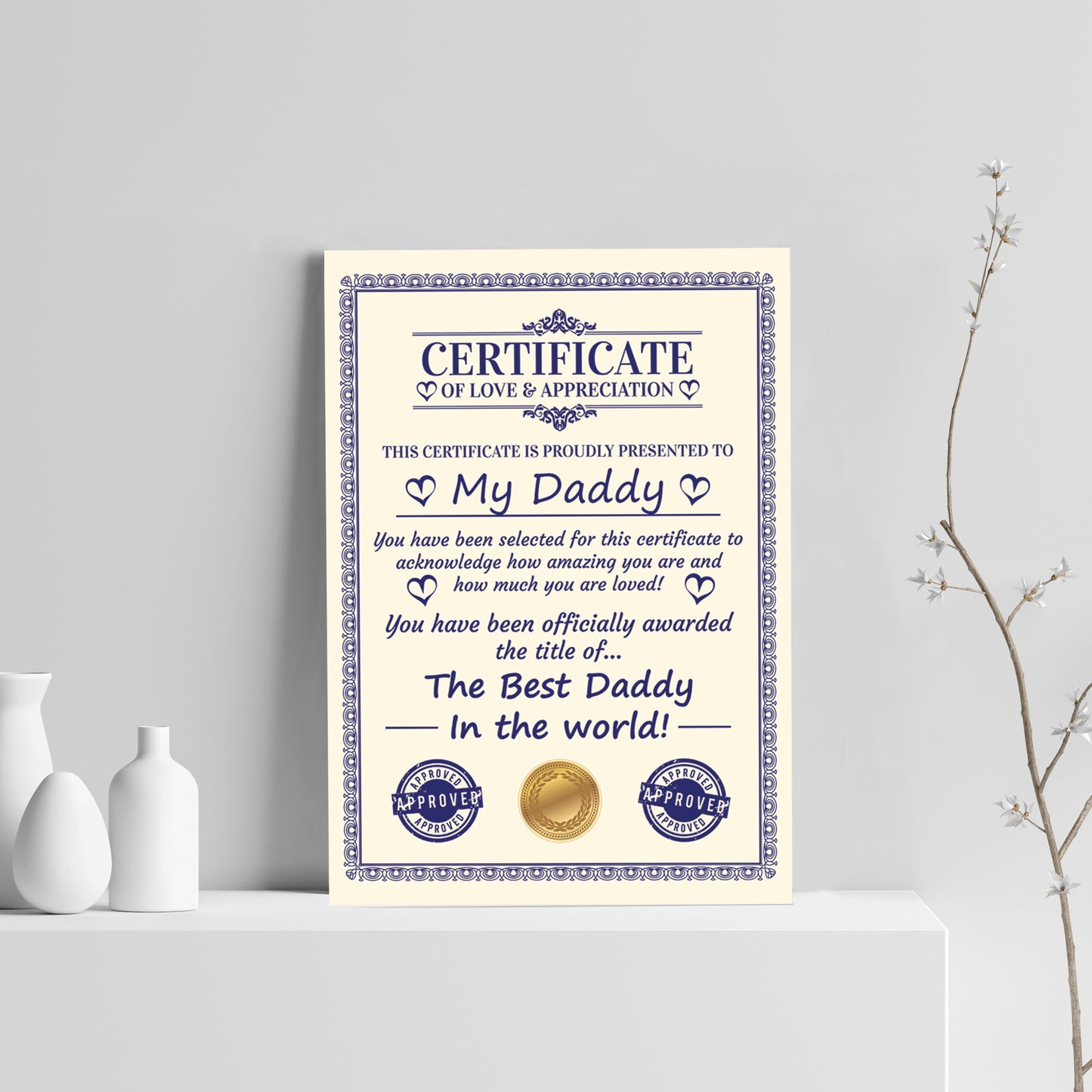 Novelty Gift For Daddy Print Funny Daddy Birthday Gift Thankyou