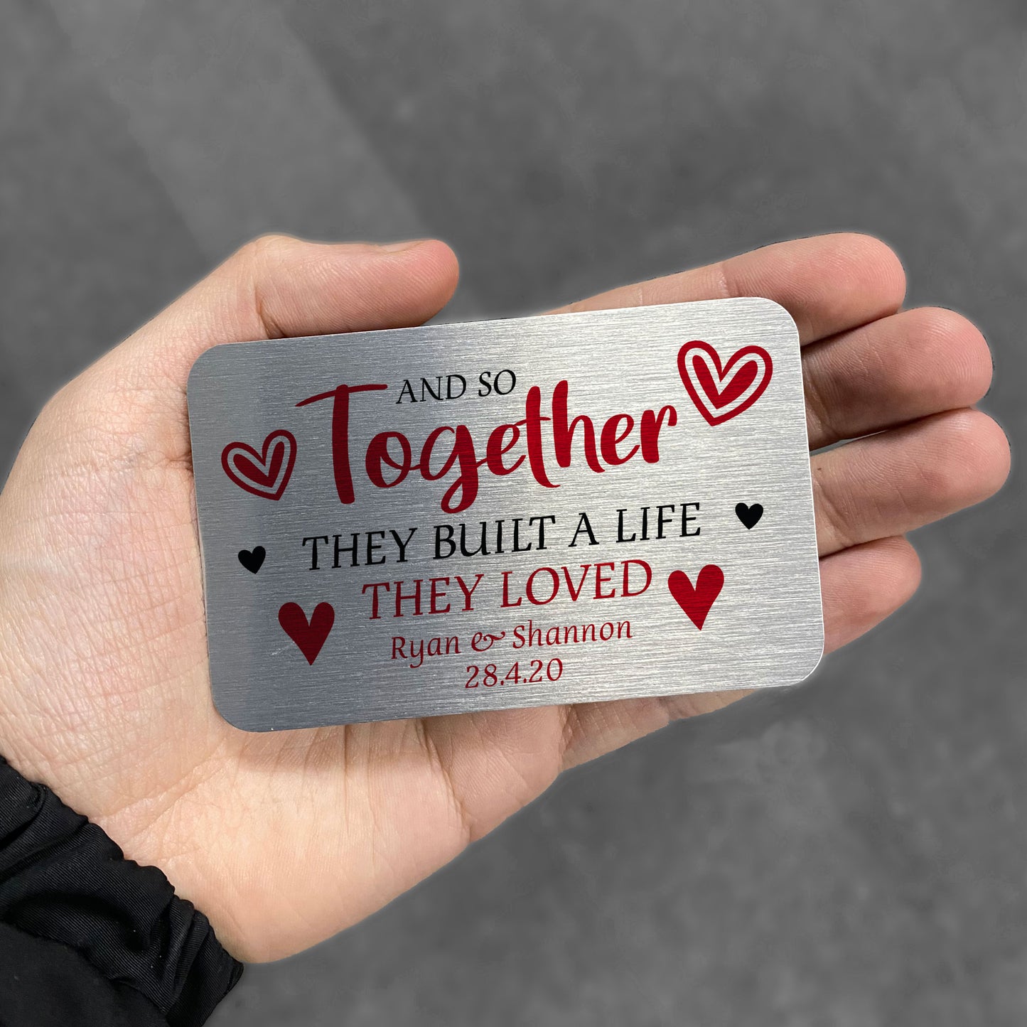 Anniversary Gifts For Him Her Personalised Wallet Insert