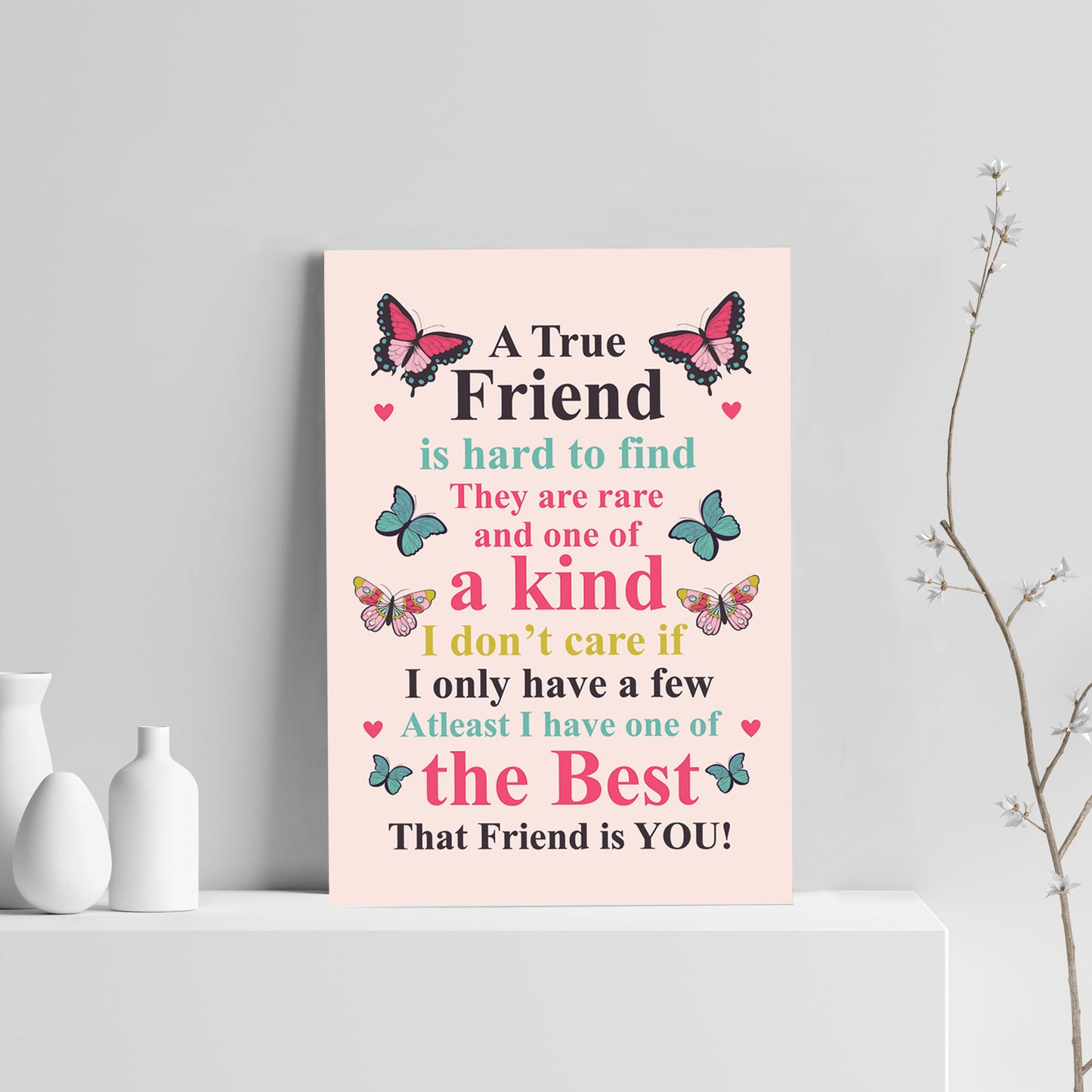 True Friend Friendship Print Best Friend Gift For Birthday Xmas