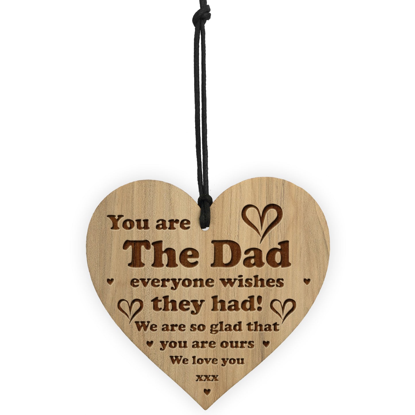 Dad Gift For Fathers Day Birthday Engraved Heart Gift For Him