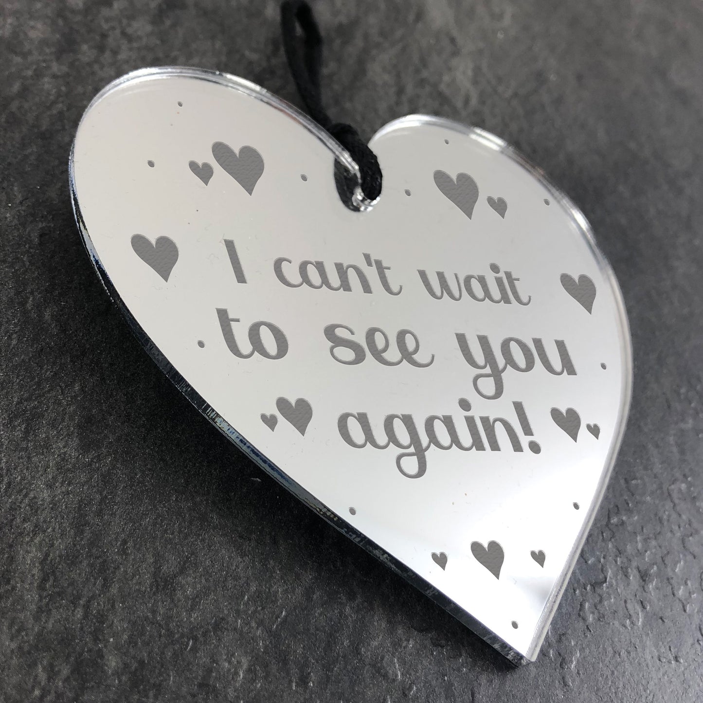 Cant Wait To See You Again Engraved Heart Gift