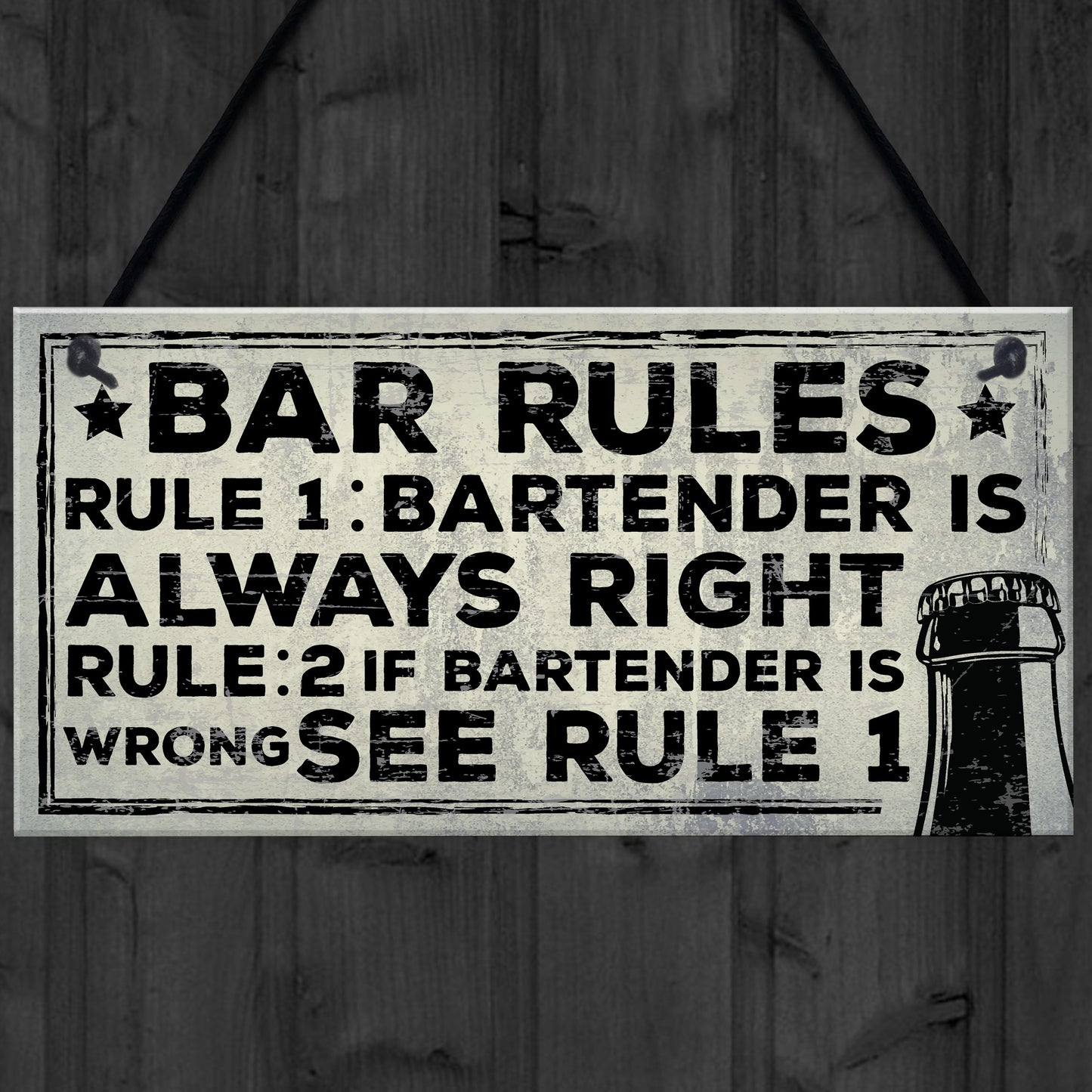 Always Right Bartender FUNNY Pub Landlord Alcohol Beer Gift