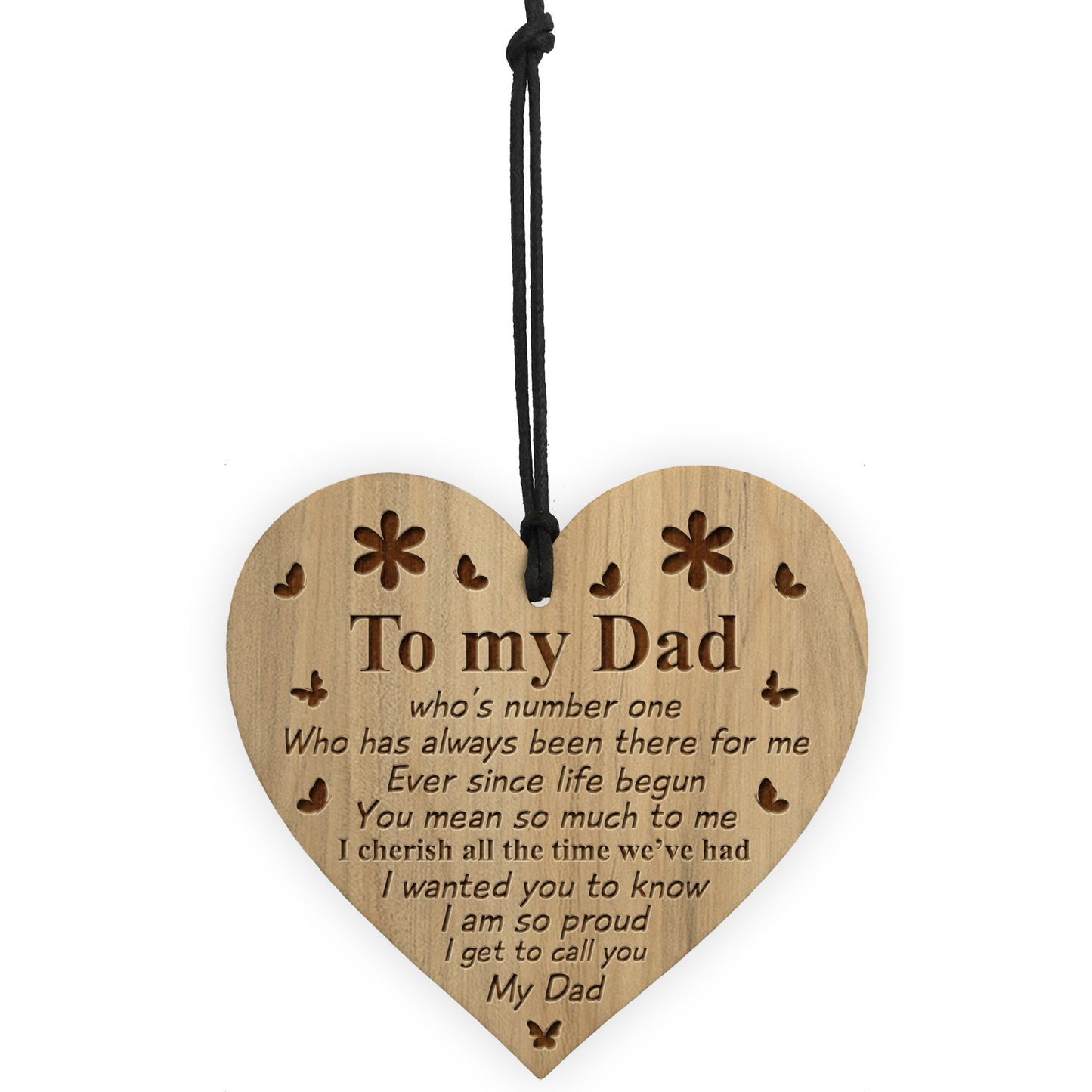Novelty Gift For Dad For Birthday Christmas Engraved Heart Daddy