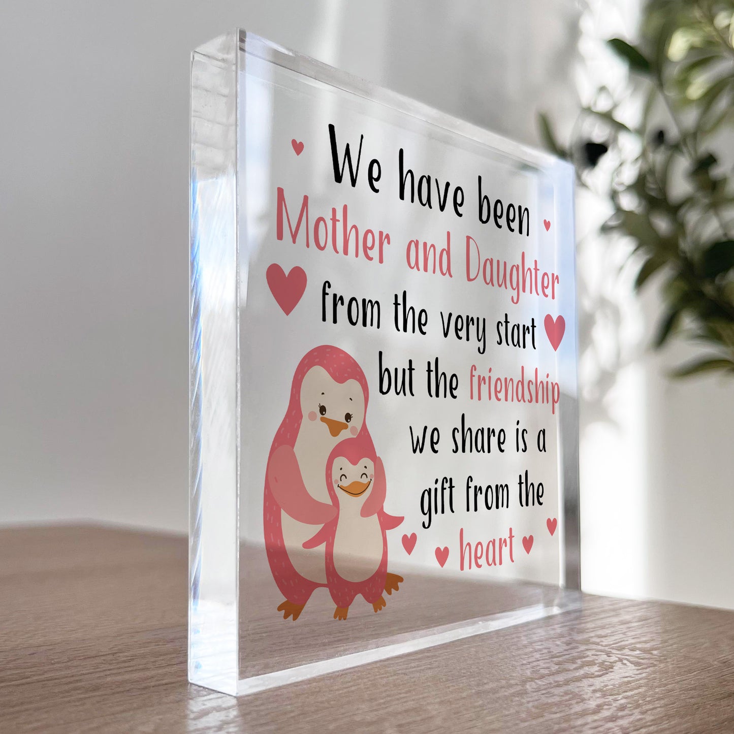 Mother and Daughter Plaque Mum Daughter Gift Christmas Birthday
