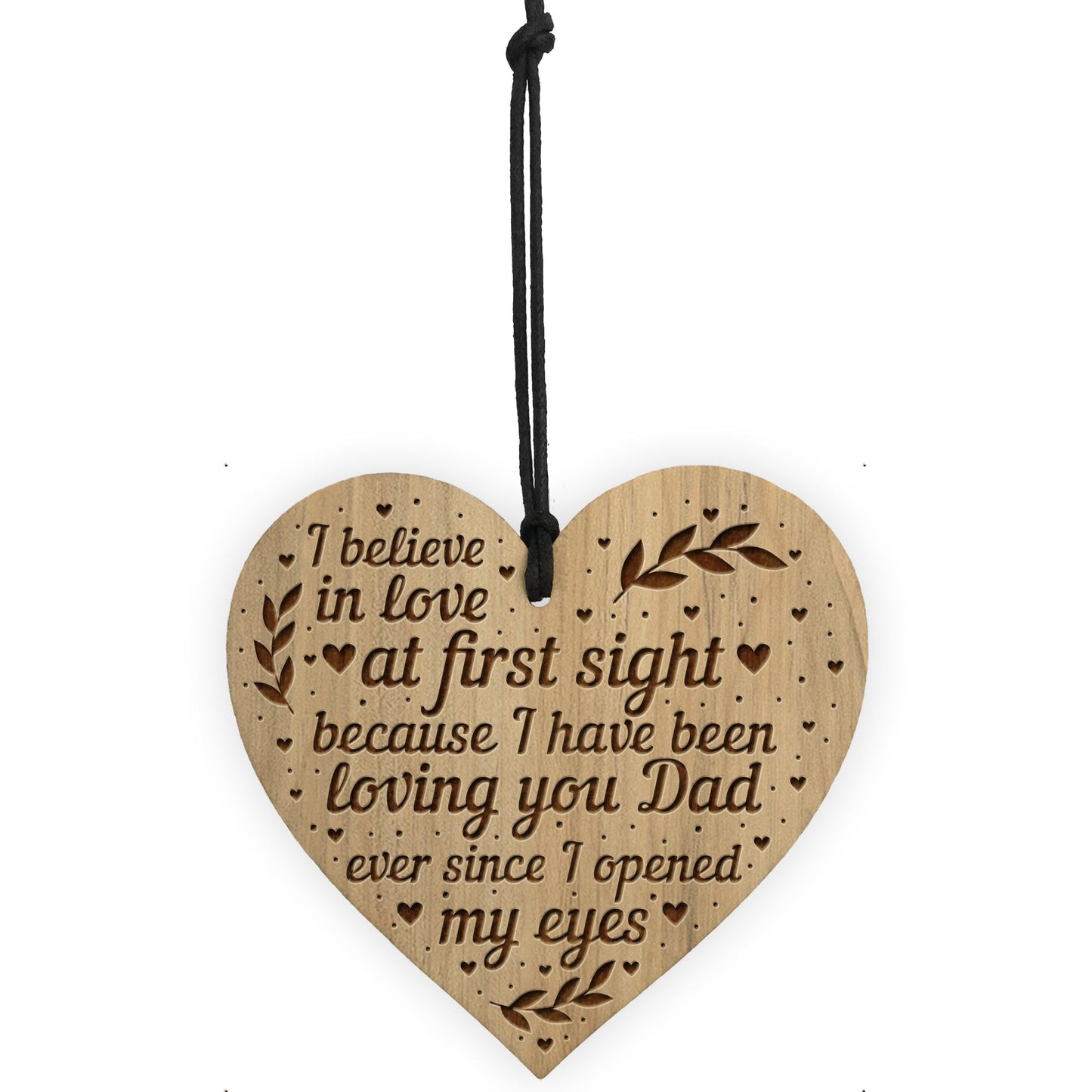 Cute New Dad Gift Engraved Heart Dad Birthday Christmas Gift