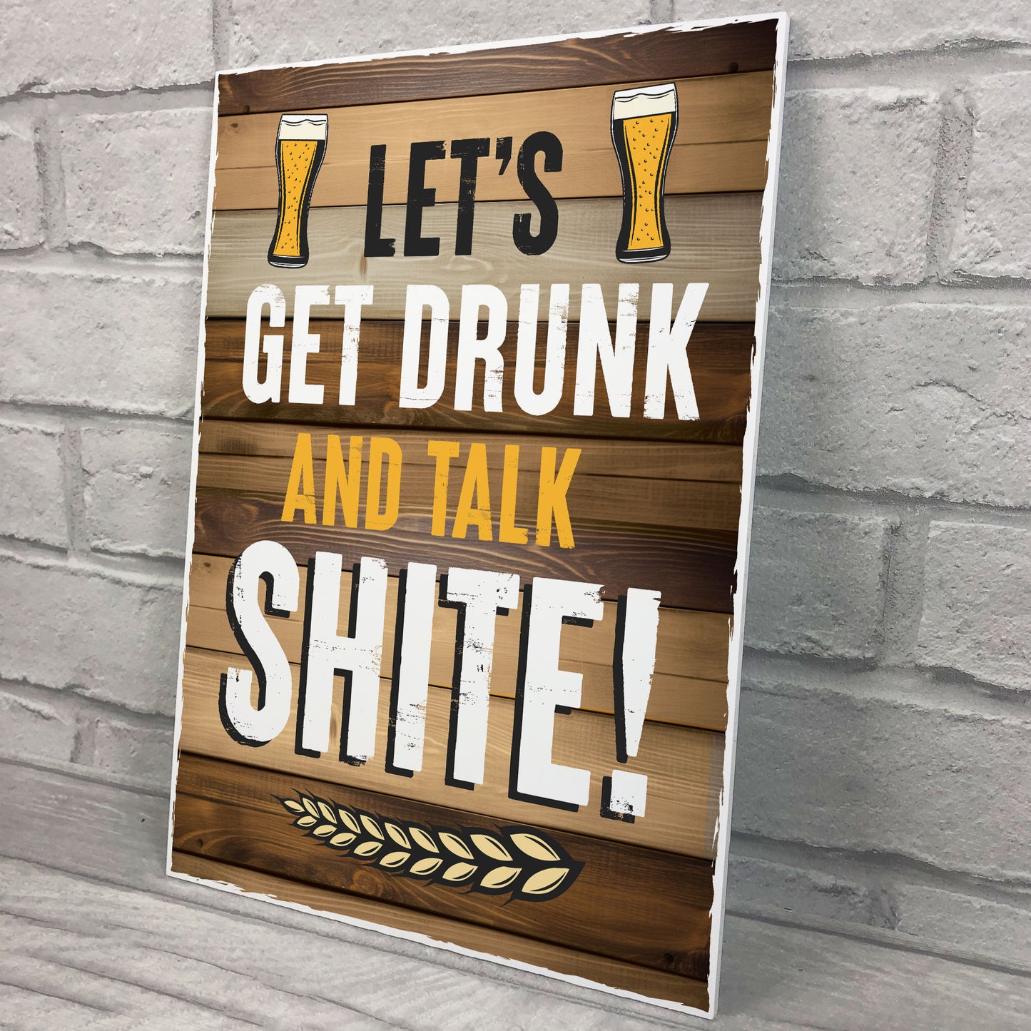 Bar Sign For Home Bar Garden Signs Hanging Sign FUNNY Alcohol