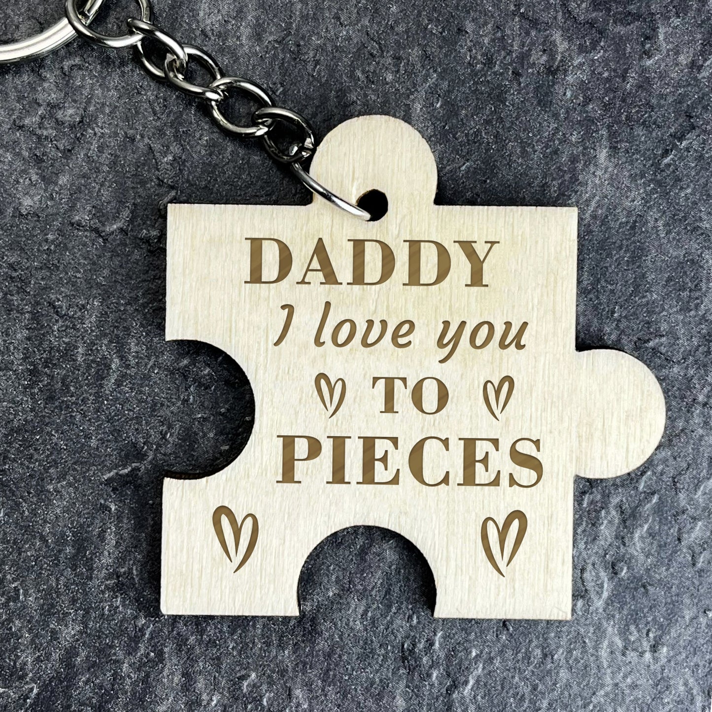 Dad Gift Wooden Keyring Gift For Dad From Daughter Son Christmas