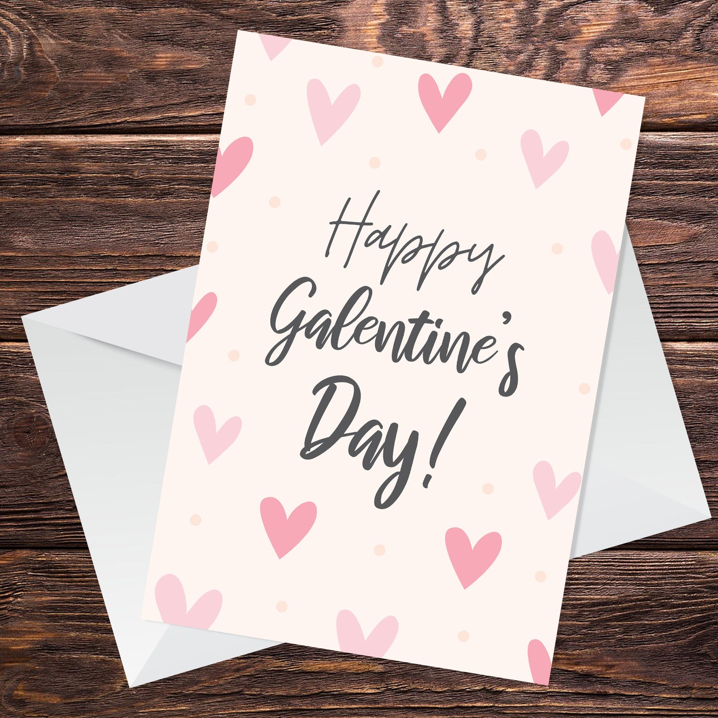 Galentine's Card Love Heart Valentine's Card For Her Girl Best