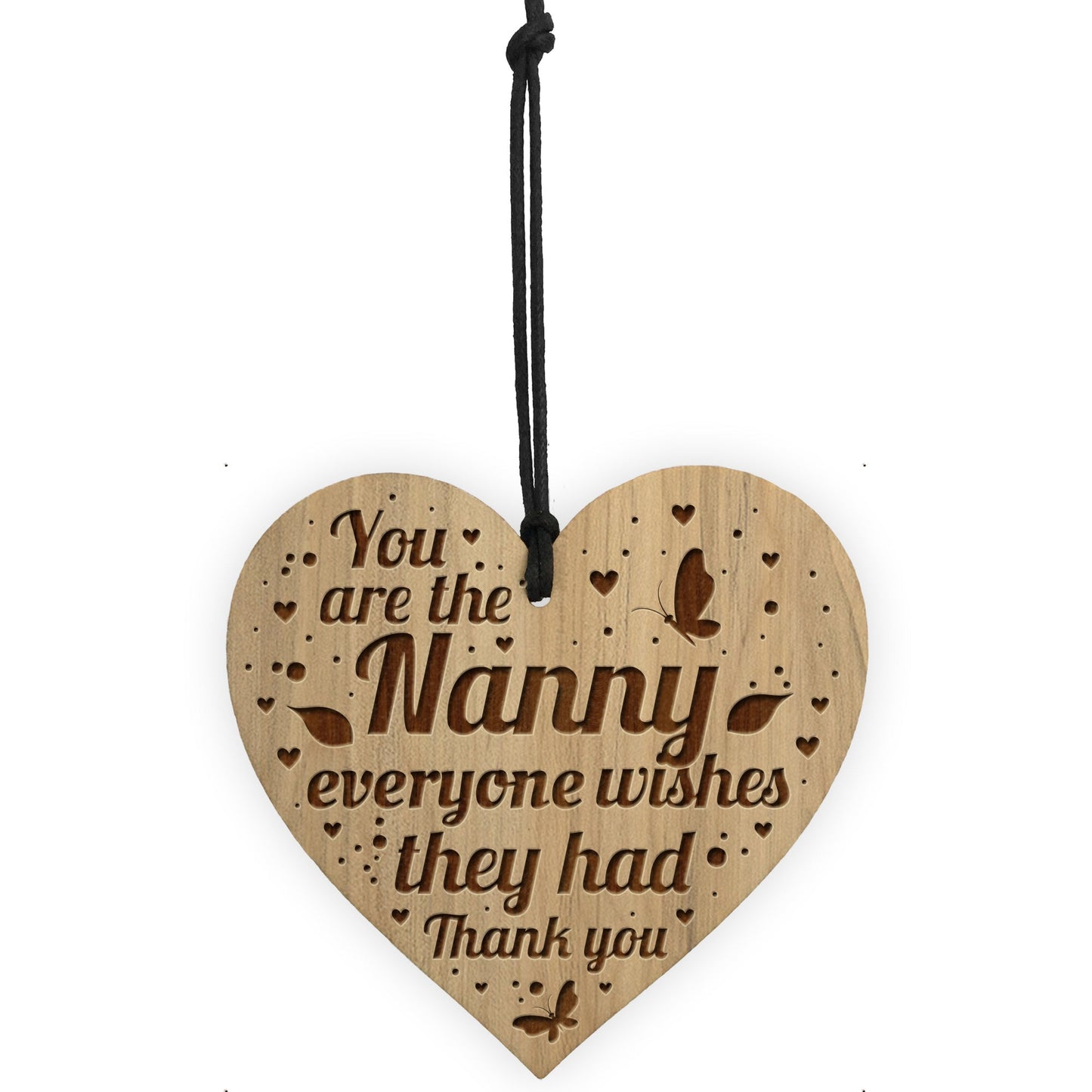 Nanny Gifts From Granddaughter Engraved Wood Heart Birthday