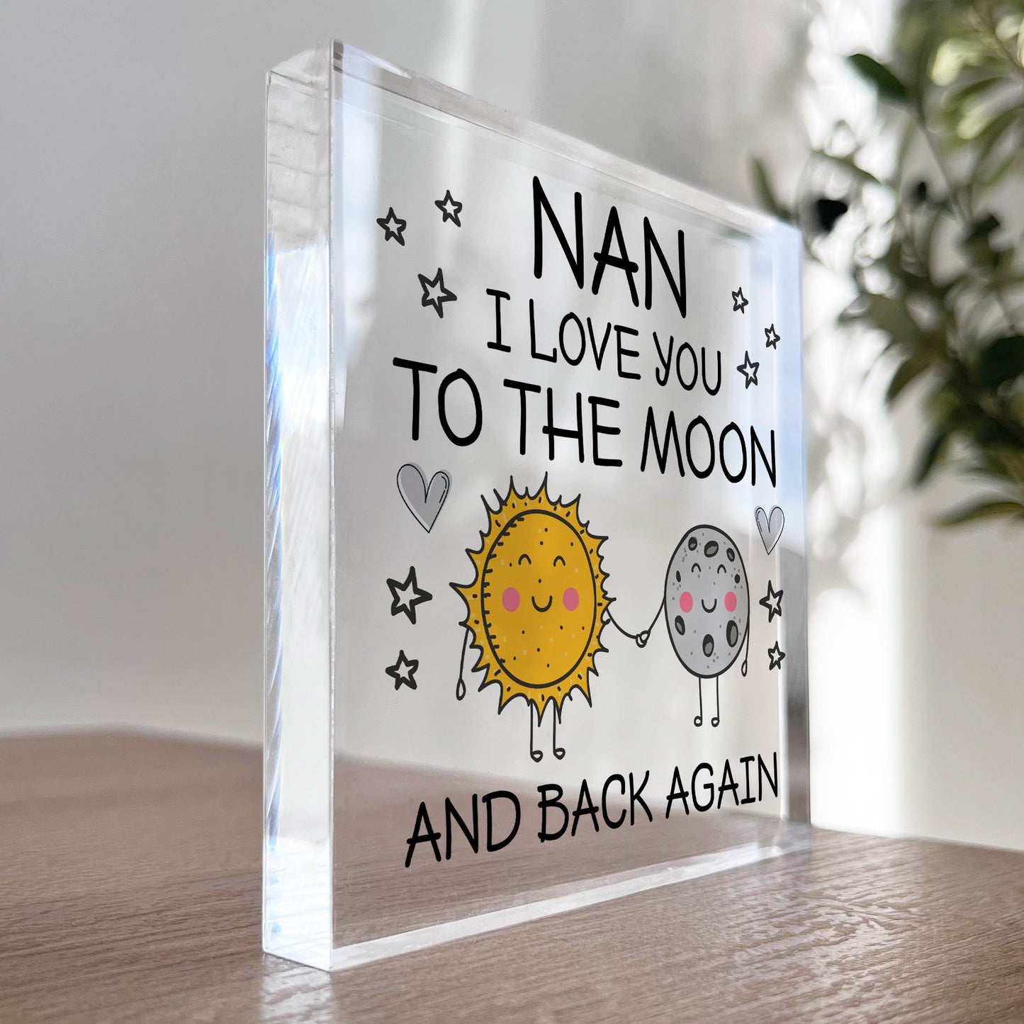 Gift For Nan Christmas Birthday Acrylic Block NAN GIFT
