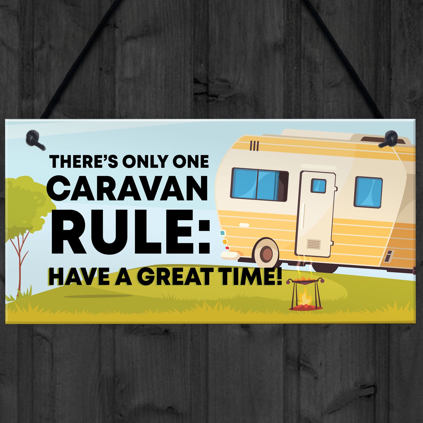 Red Ocean Funny Caravan Sign Novelty Motorhome Sign