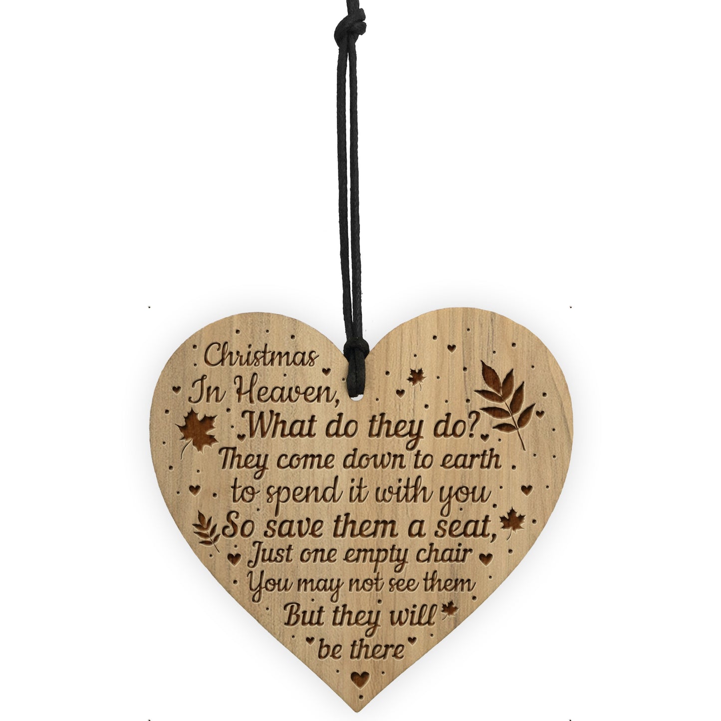 Christmas In Heaven Memorial Sign Engraved Christmas Tree Decor