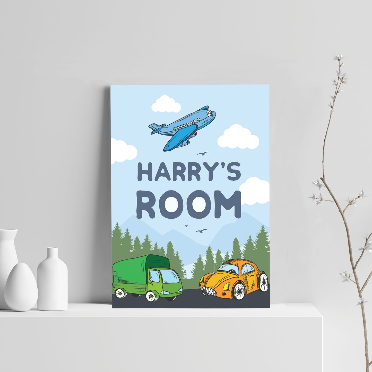 PERSONALISED Boys Bedroom Decor Toy Print Boys Bedroom Sign