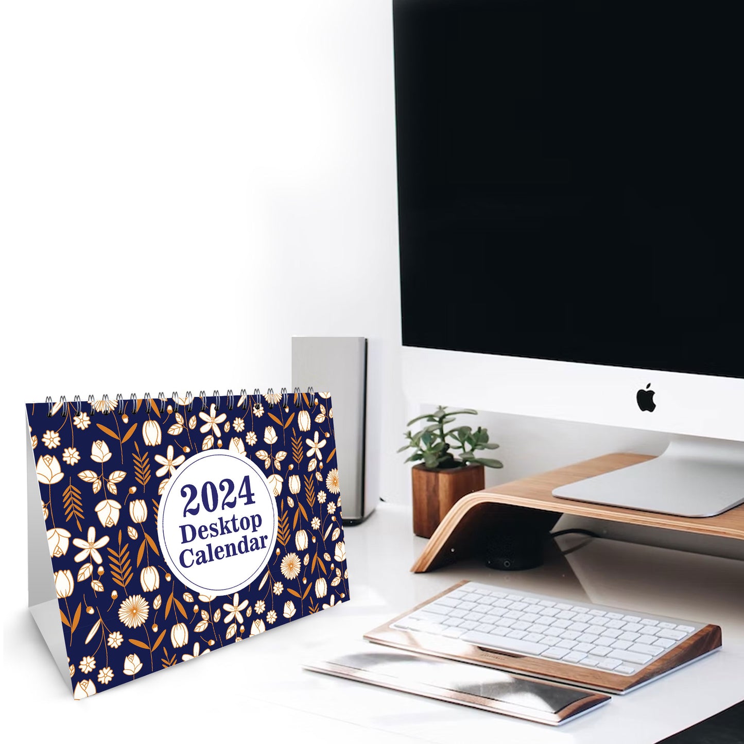 Floral Desktop Calendar 2024 Flipbook Planner For Girls Women