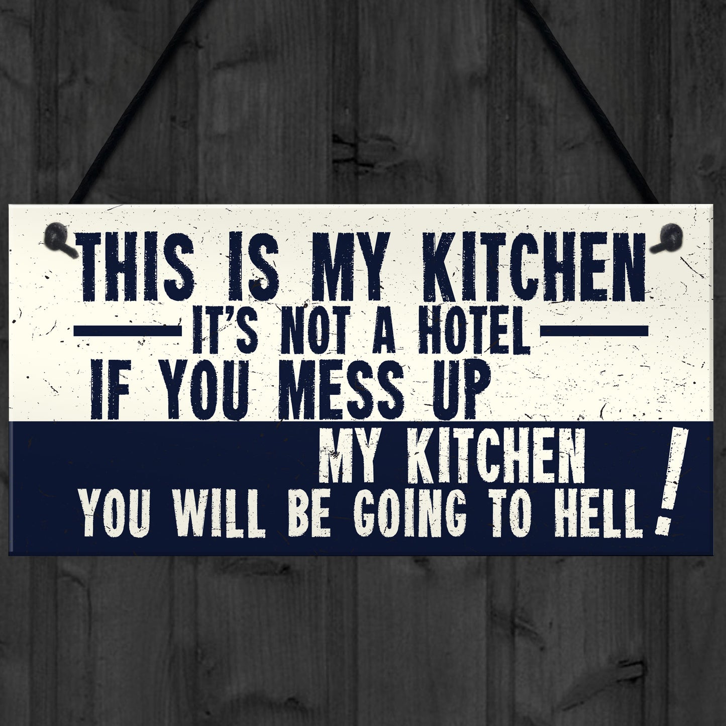 Vintage This Is My Kitchen Funny Plaque Shabby Chic Wall Signs