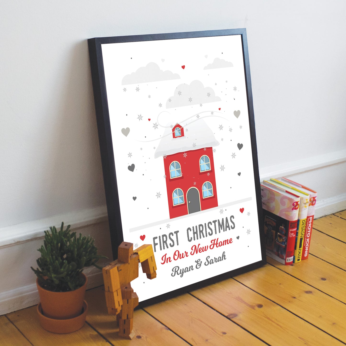 Personalised First 1st Christmas In Our New Home Framed Print