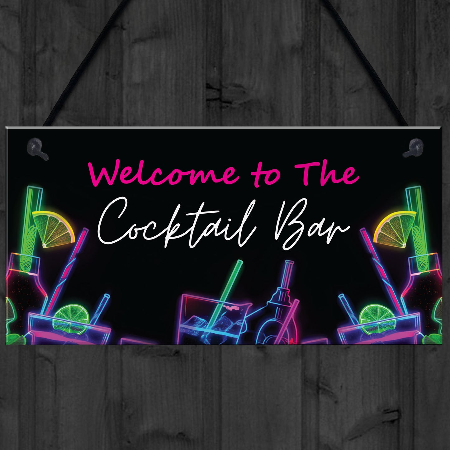 Cocktail Bar Welcome Sign Home Bar Cocktail Lounge Accessories