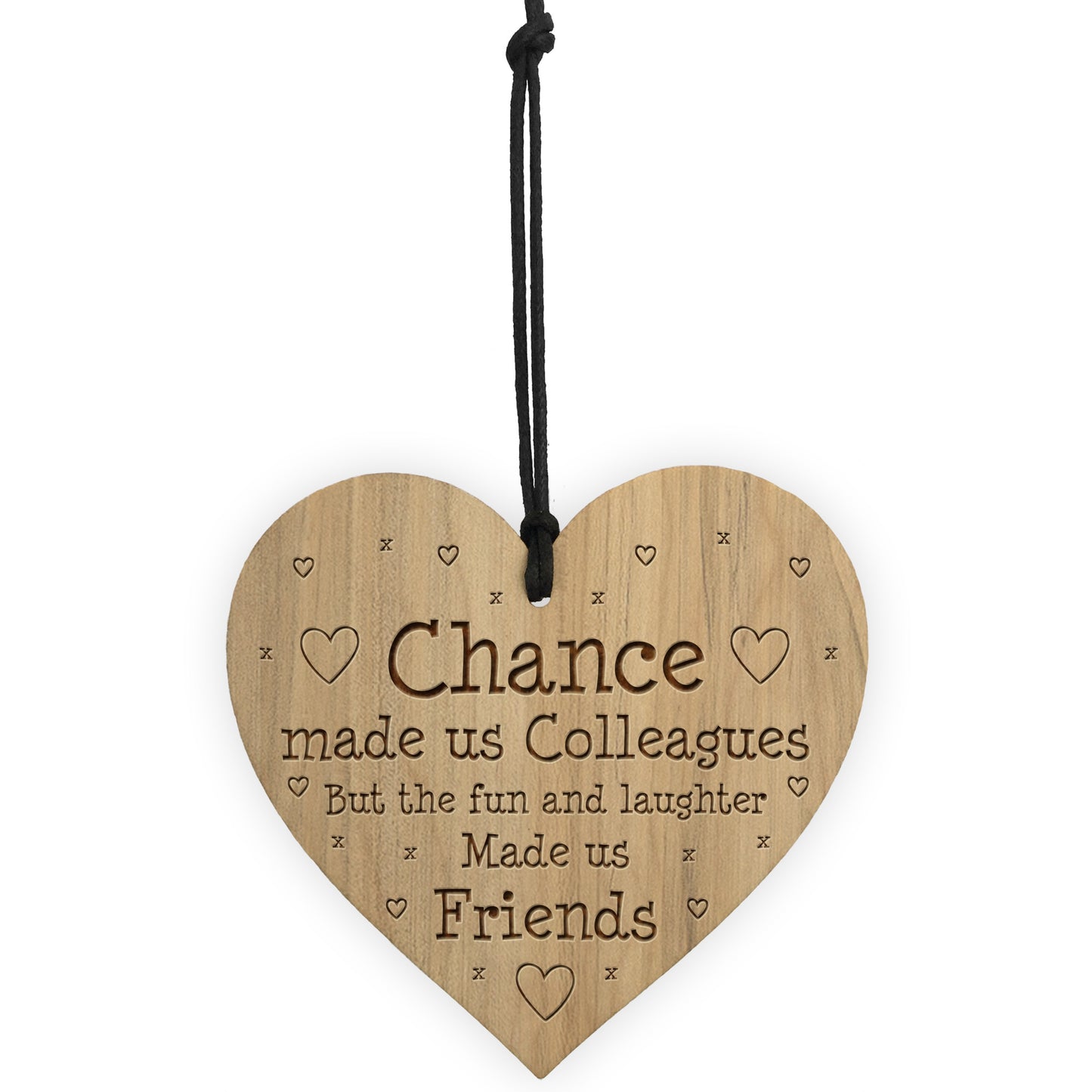 Colleague Gift Oak Wood Heart Leaving Job Gift For Friend