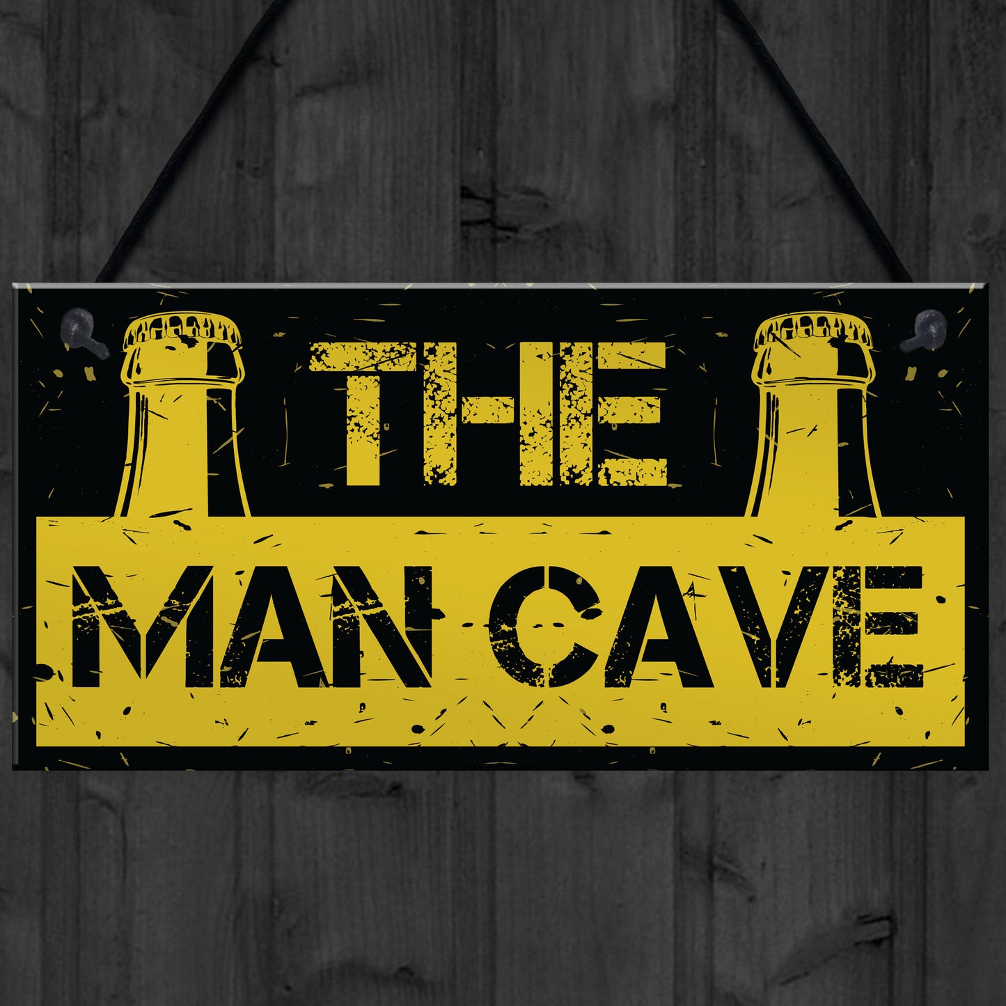 Rustic THE MAN CAVE Sign Garage Shed Plaque Funny Gift For Him