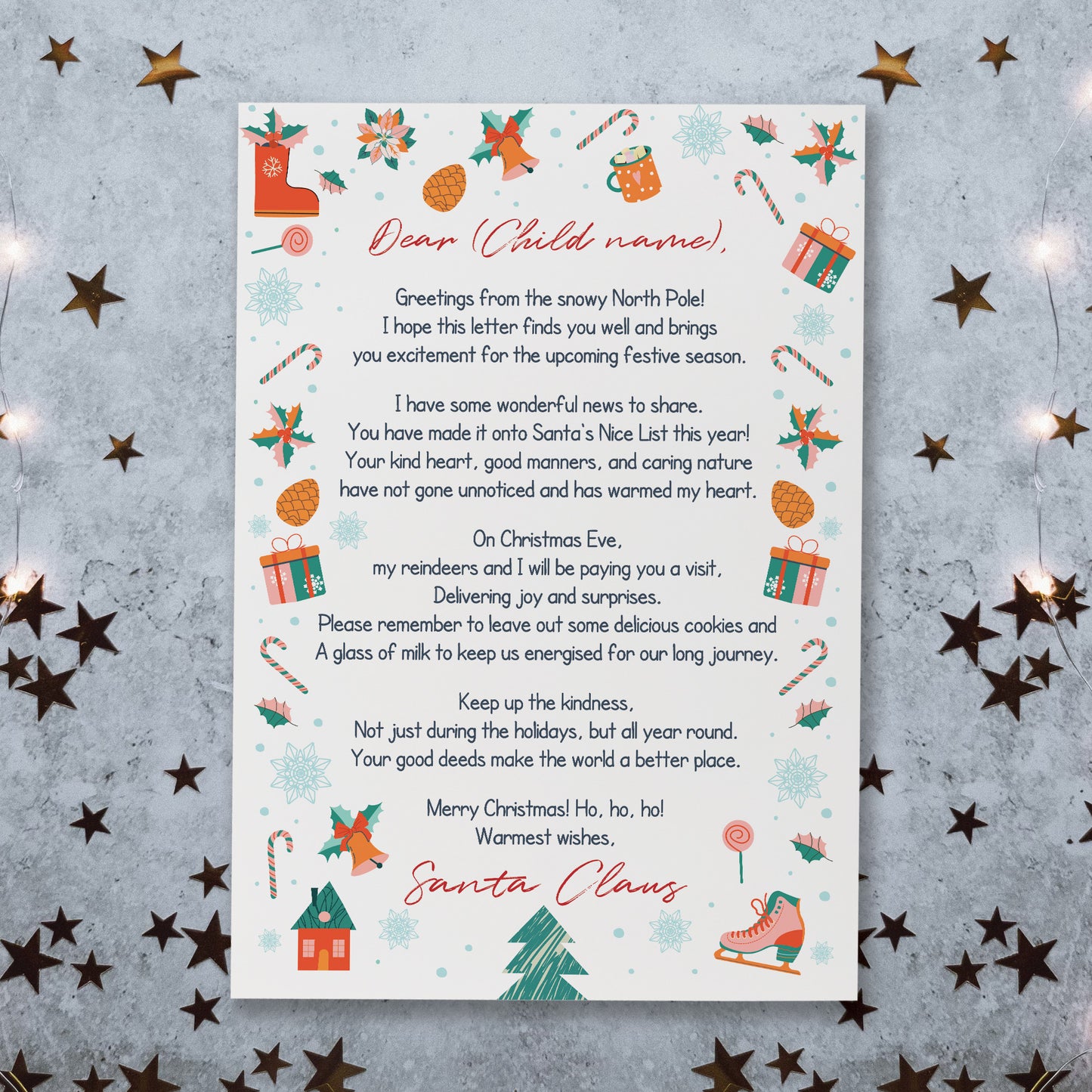 Personalised Santa Letter Letters From Santa For Daughter Son