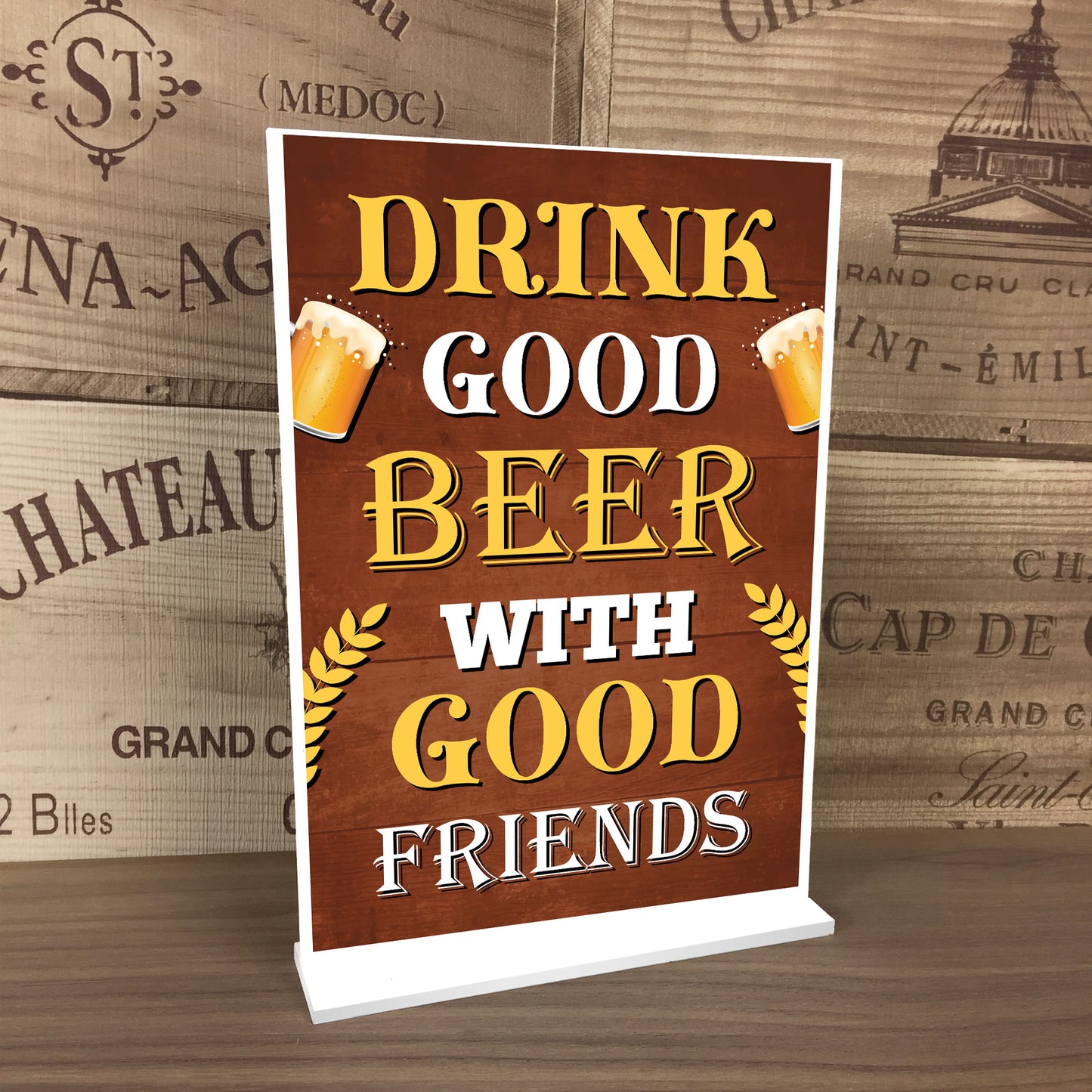 Funny Bar Sign Standing Plaque Bar Decor Friendship Gift
