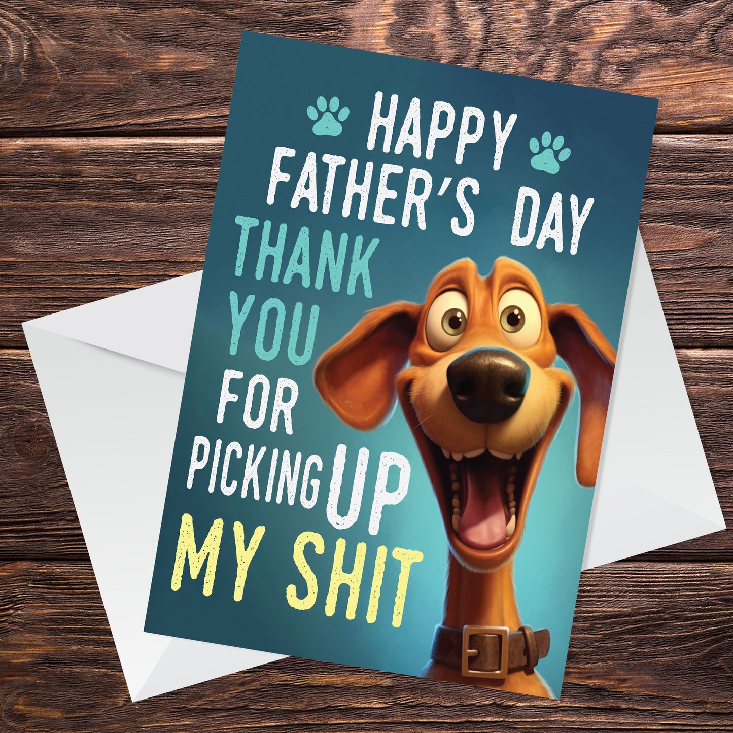 Father's Day Card by Tongue in Peach - From Me and Your Furry Grandchild Father's Day Card by Tongue in Peach - From Me and Your Furry Grandchild