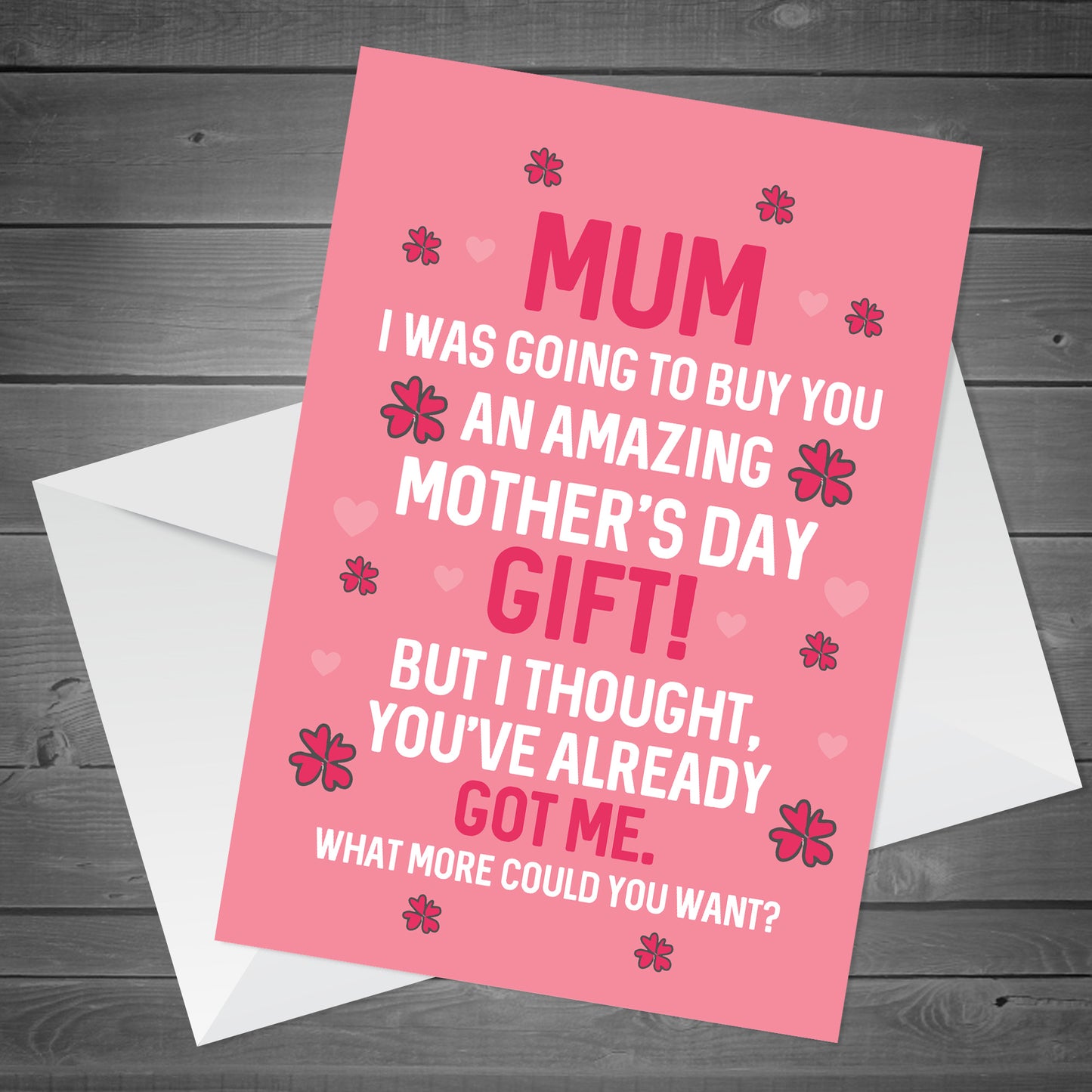 Funny Mothers Day Card for Mum Mummy From Son Daughter