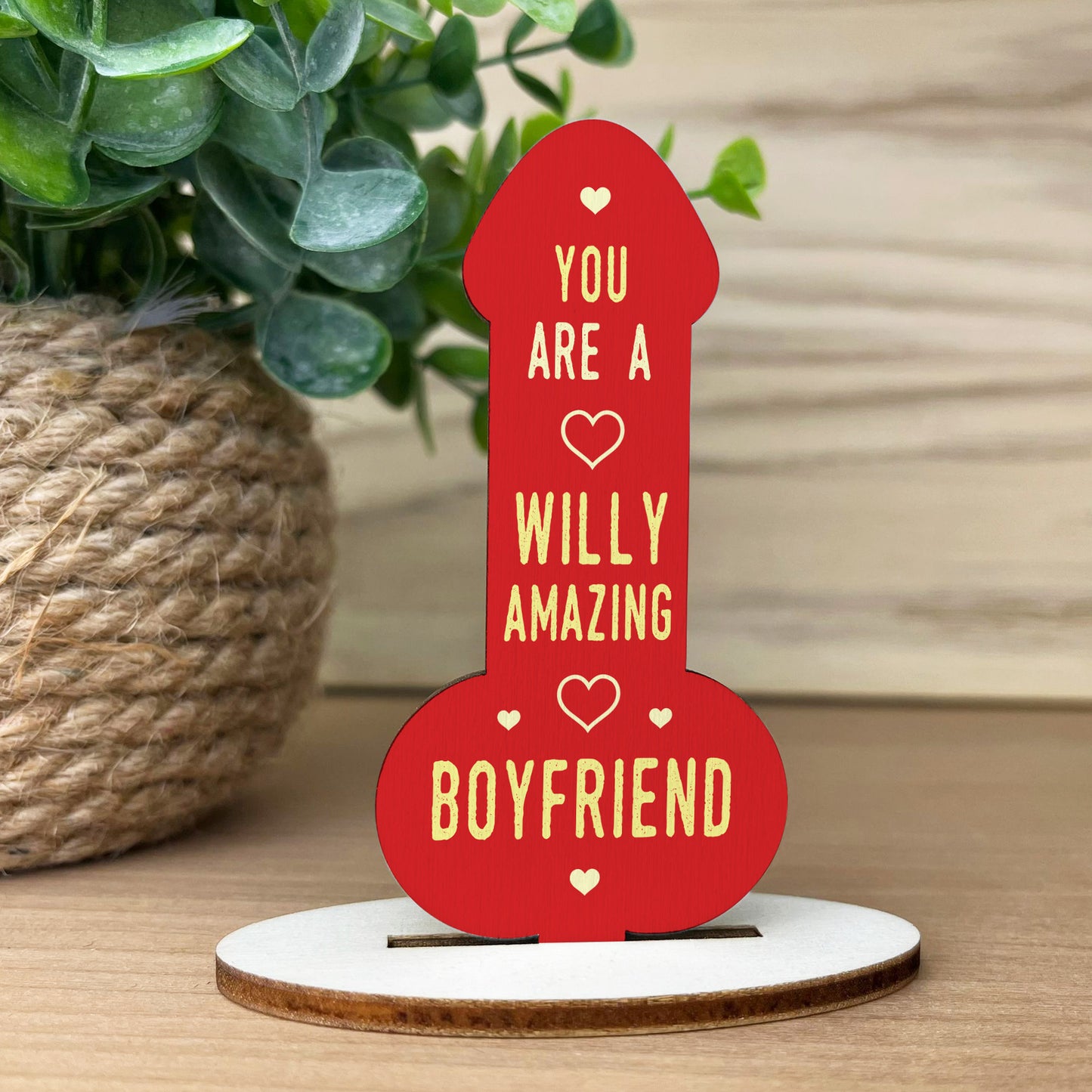 Valentines Gift For Him Partner Boyfriend Wood Plaque Thank You