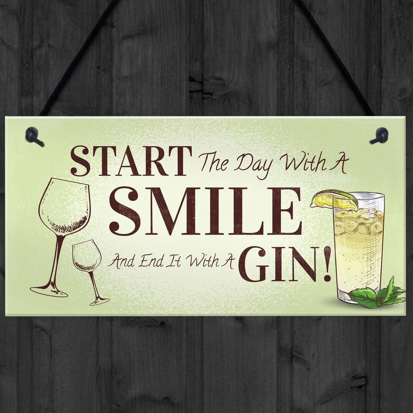 Funny Gin Gift Hanging Kitchen Bar Plaque Gin Lover Gift