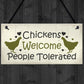 Funny Chicken Sign Hanging Sign Pet Sign Chicken Accessories