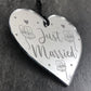 Handmade Wedding Sign Hanging Heart Just Married Acrylic Heart