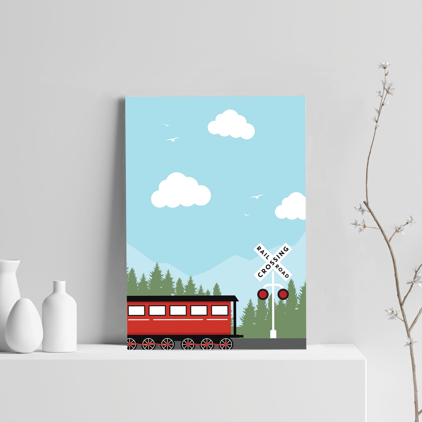 Train Print For Boys Bedroom Train Picture Boys Bedroom Decor