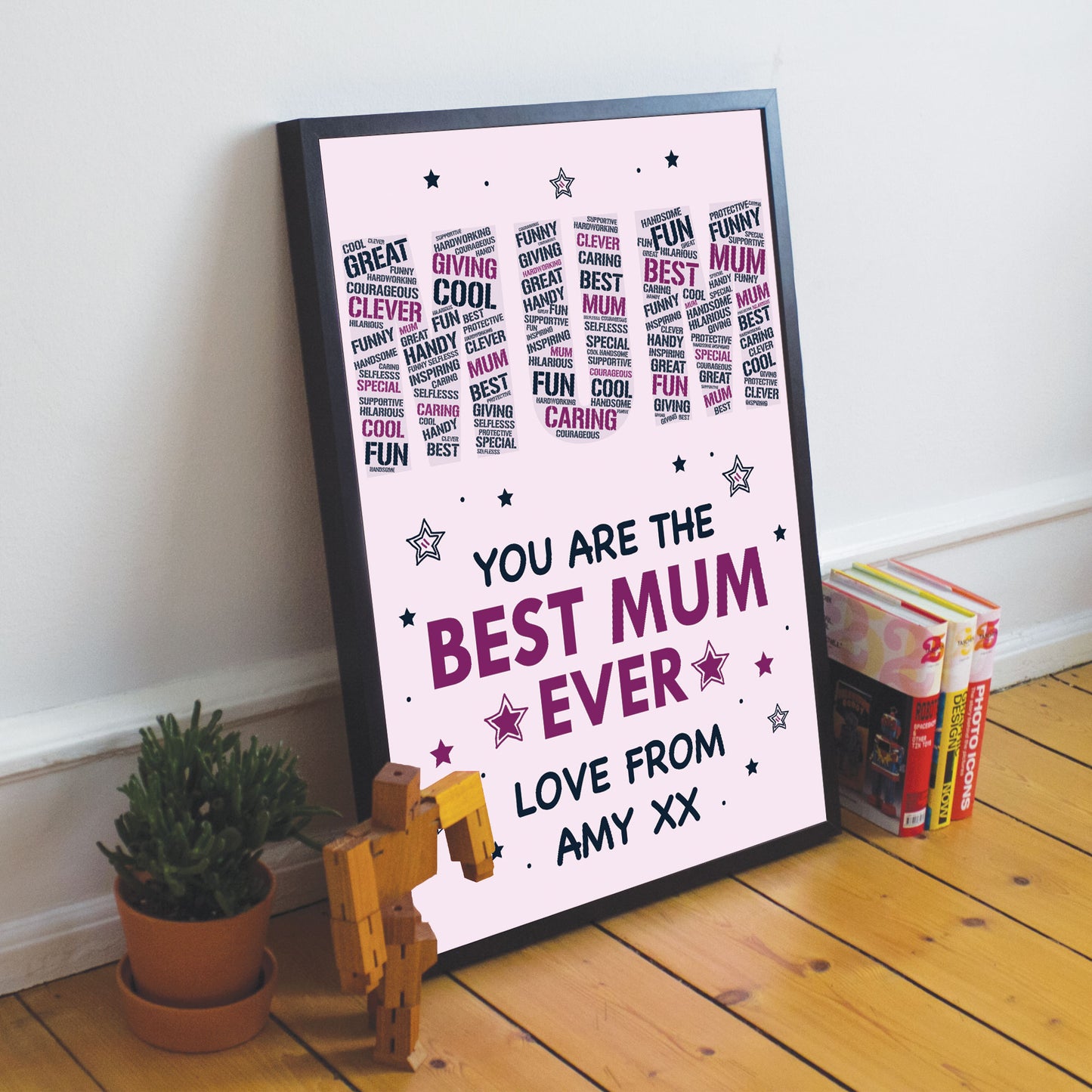 Personalised Mum Print Mum Birthday Gift From Daughter Son
