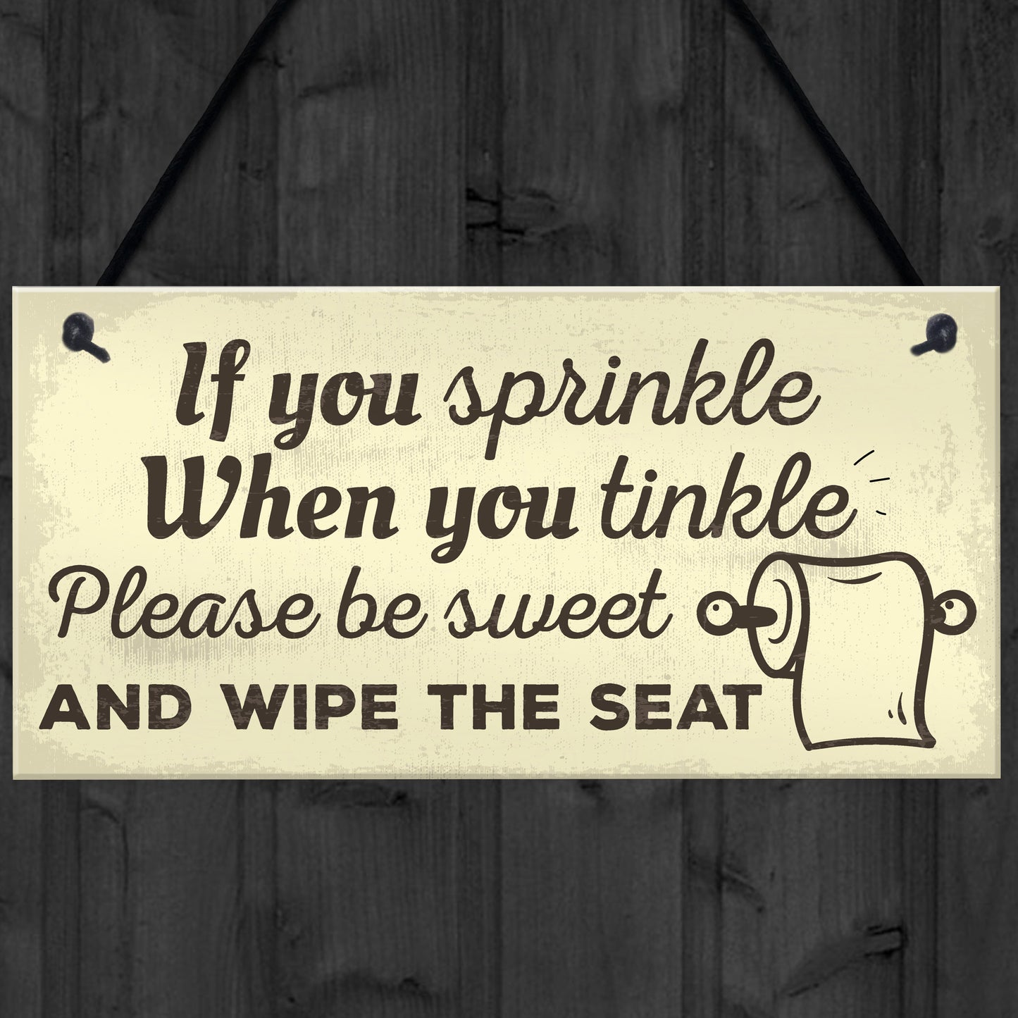 Funny Toilet Bathroom Sign For Door Hanging Plaque For House