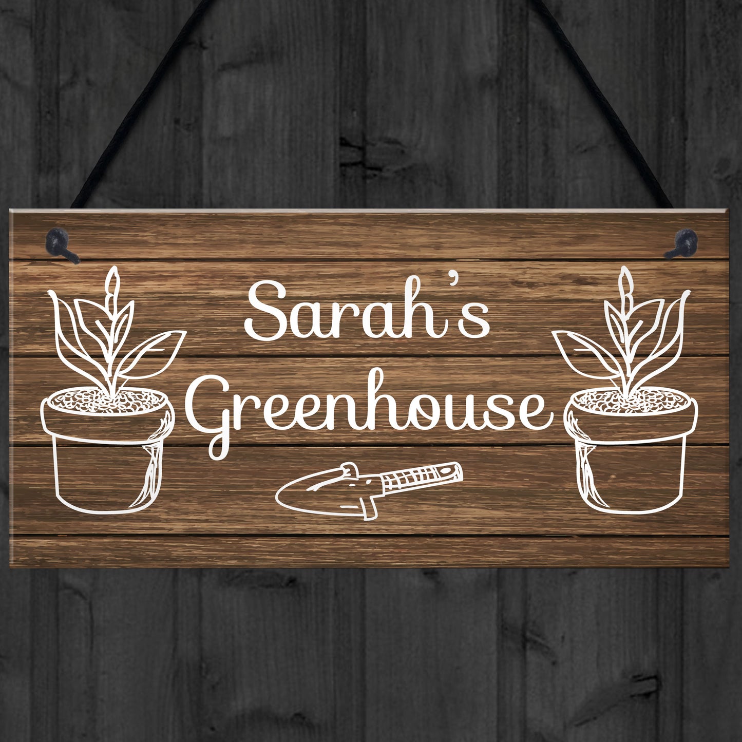 Novelty Greenhouse Sign Rustic Garden Summerhouse Sign Friend